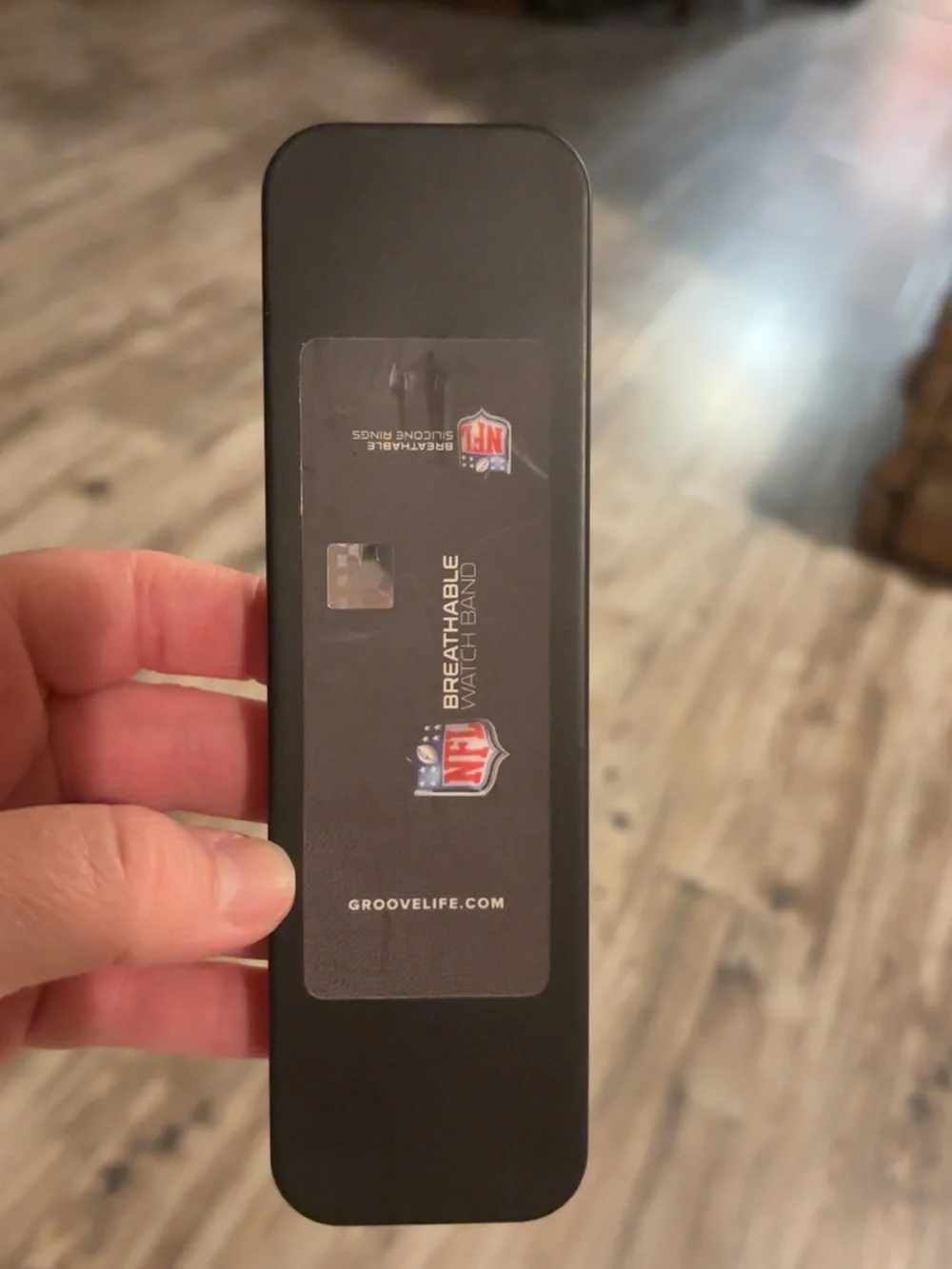 New England Patriots Black Silicone Smartwatch Band